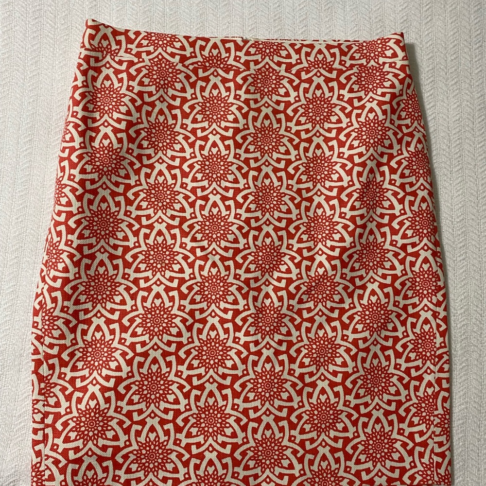 JCrew Factory lined, linen pencil skirt